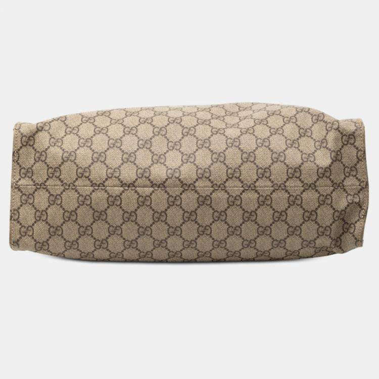 Pre Owned Gucci Brown GG Supreme Neo Vintage Soft Tote