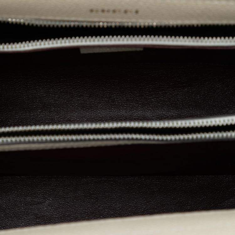 Pre Owned Gucci White Small Grained Calfskin Zumi Top Handle Bag