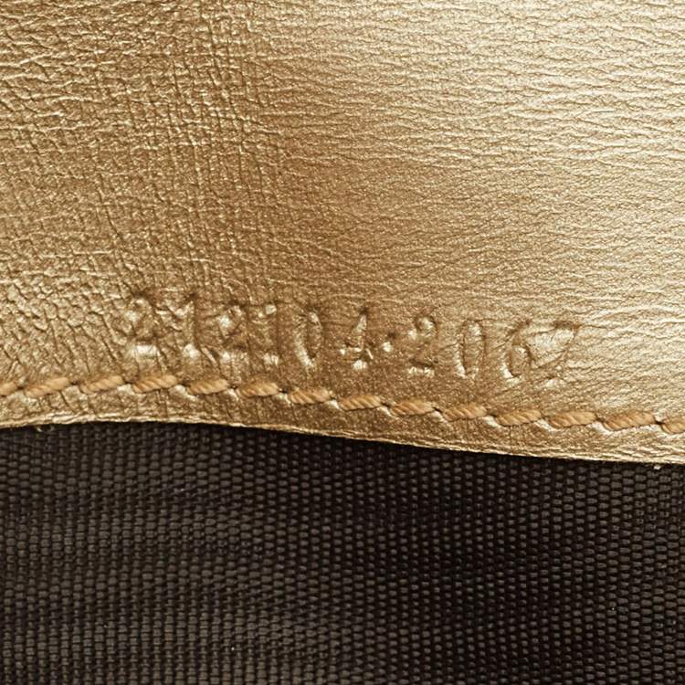 Pre Owned Gucci GG Twins Gold Imprime Canvas Continental Wallet