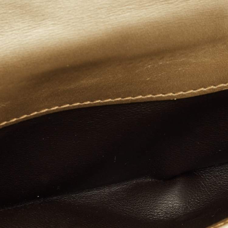 Pre Owned Gucci GG Twins Gold Imprime Canvas Continental Wallet