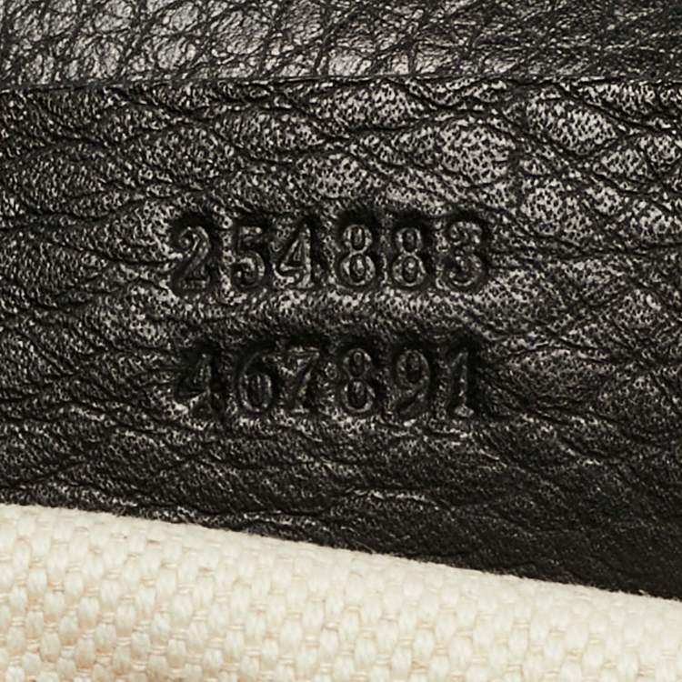 Pre Owned Gucci New Bamboo Tassel Large Black Leather Top Handle Bag