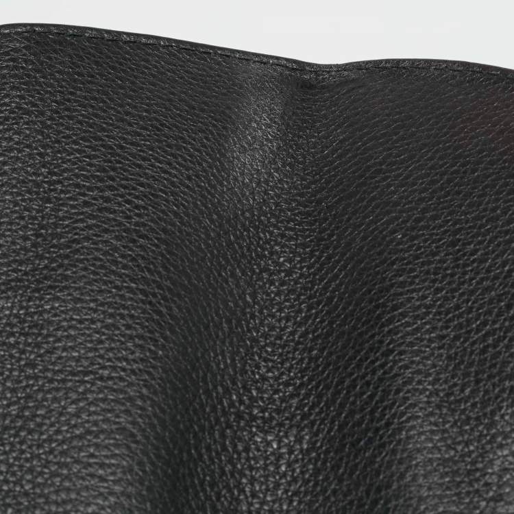 Pre Owned Gucci New Bamboo Tassel Large Black Leather Top Handle Bag