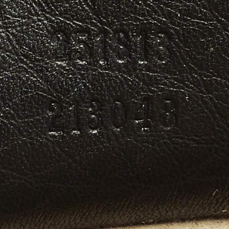 Pre Owned Gucci 1973 Black Leather Top Handle Bag