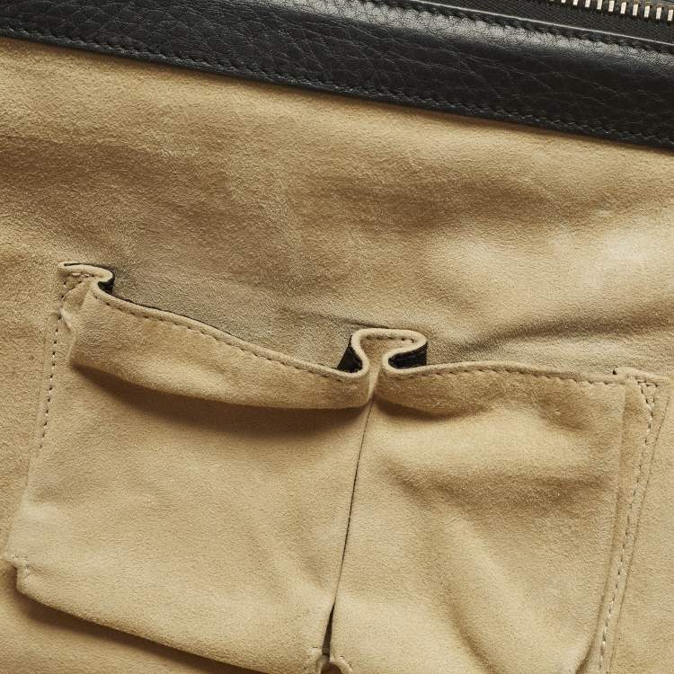 Pre Owned Gucci 1973 Black Leather Top Handle Bag