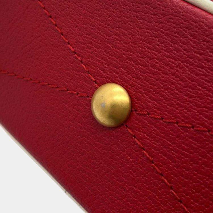 Pre Owned Gucci Red Adidas Small Leather Web Crossbody