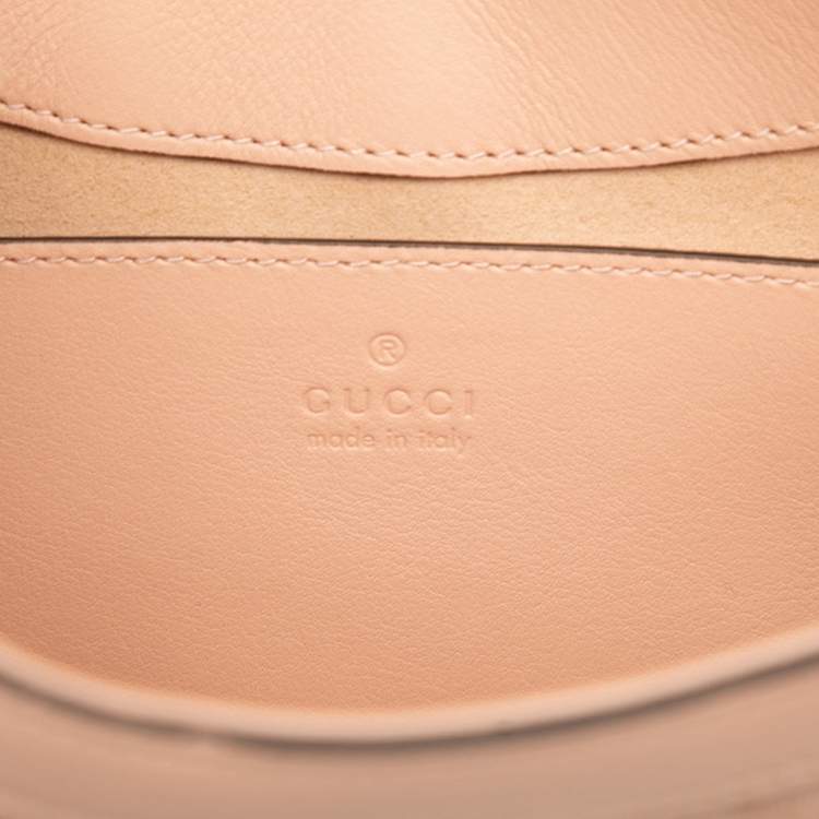 Pre Owned Gucci Gg Supreme Padlock Shoulder Bag Pink Leather