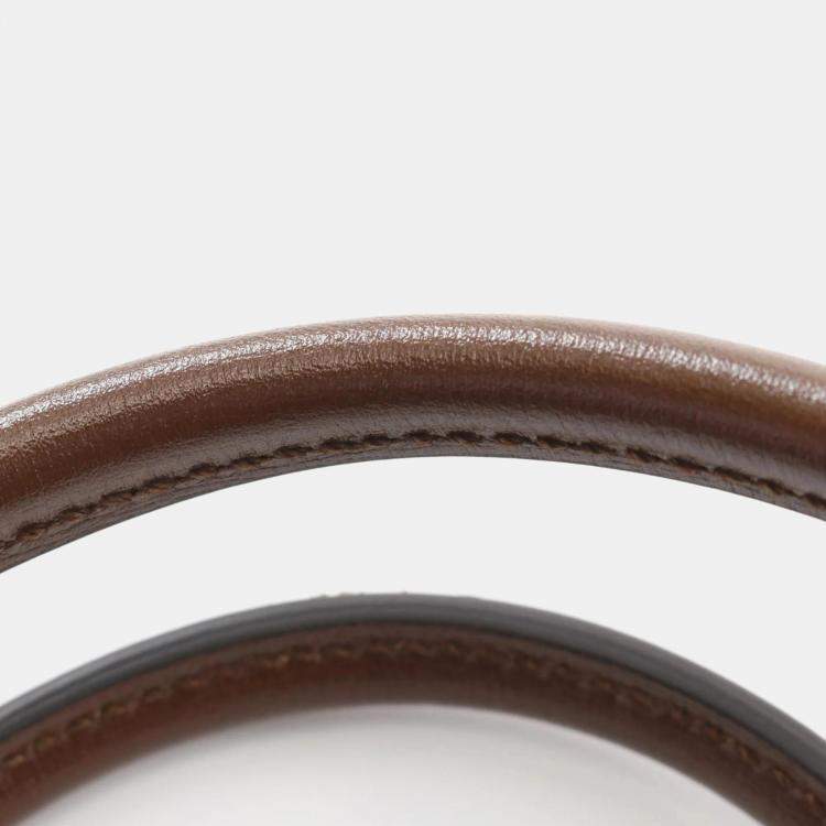 Pre Owned Gucci Interlocking G Medium Tote Gg Supreme Bag Coated Canvas Leather Beige Brown