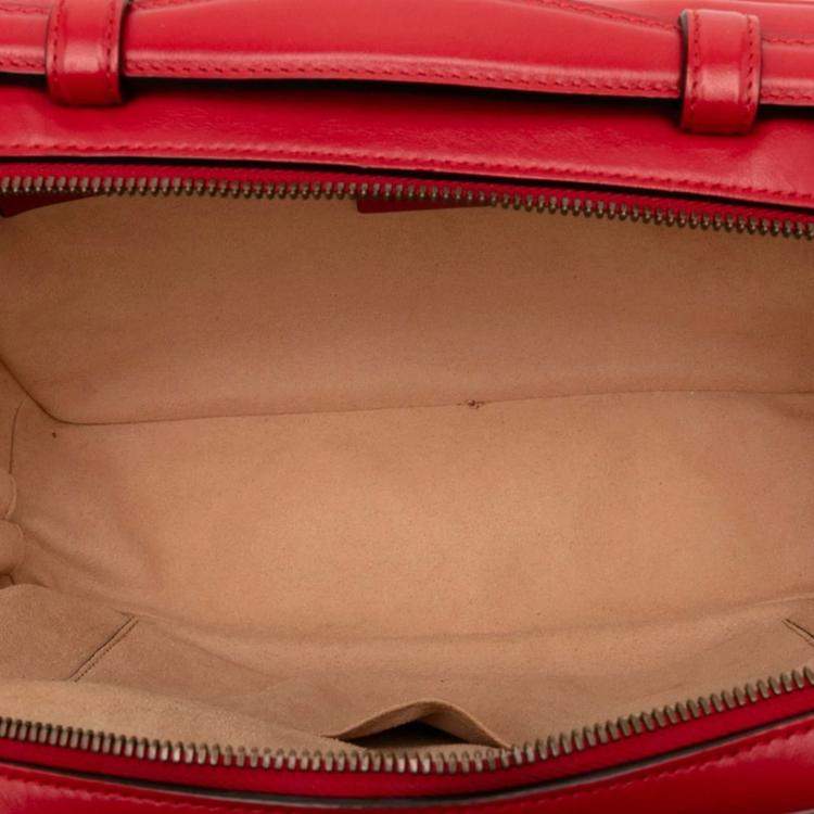 مملوكة مسبقًا Gucci Gg Marmont Chain Shoulder Bag Red Leather