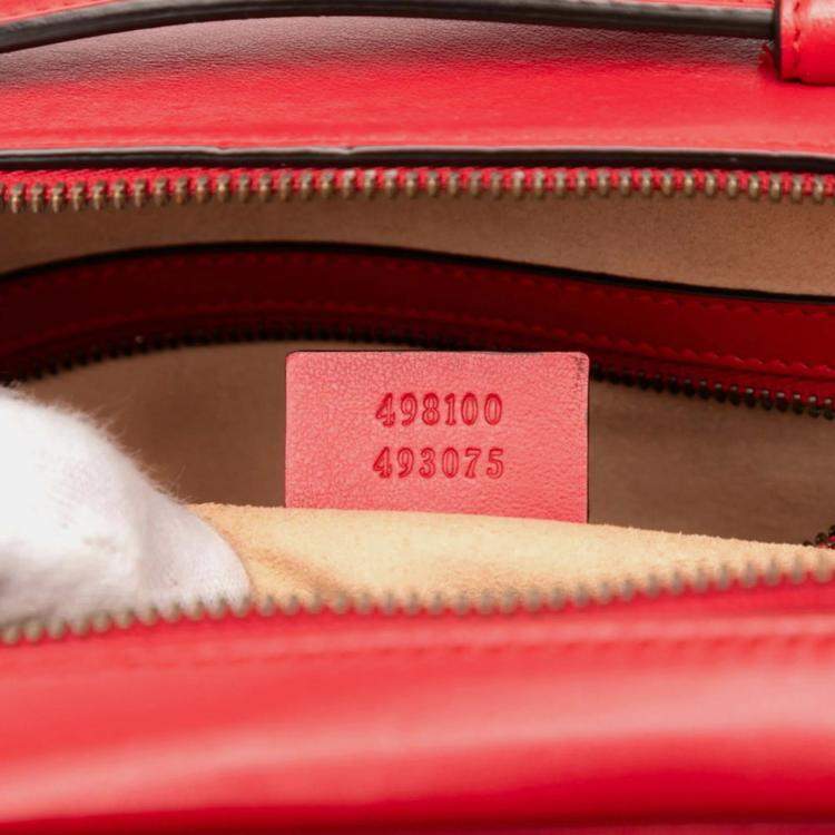 مملوكة مسبقًا Gucci Gg Marmont Chain Shoulder Bag Red Leather