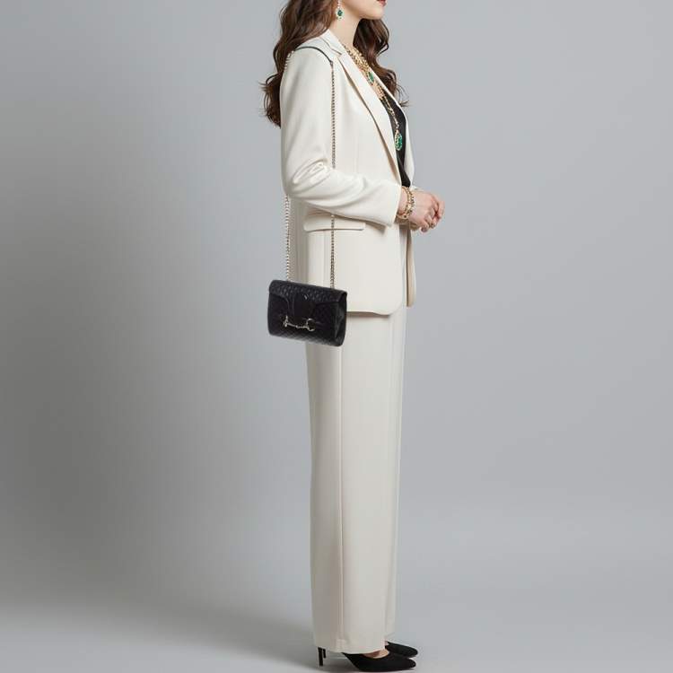 Pre Owned Gucci Emily Mini Black MIcroguccissima Leather Shoulder Bag