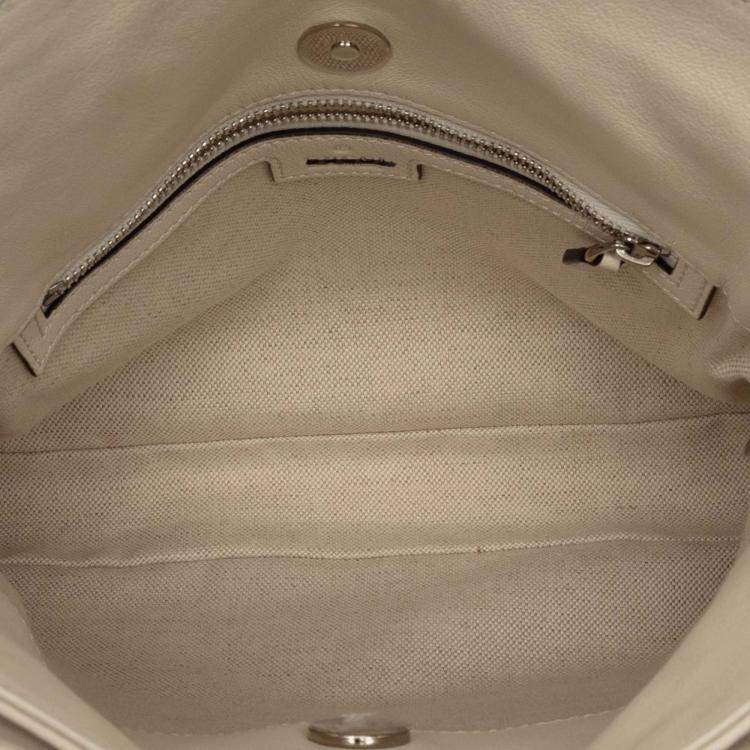 Pre Owned Gucci White Small Matelasse Leather Blondie Tote