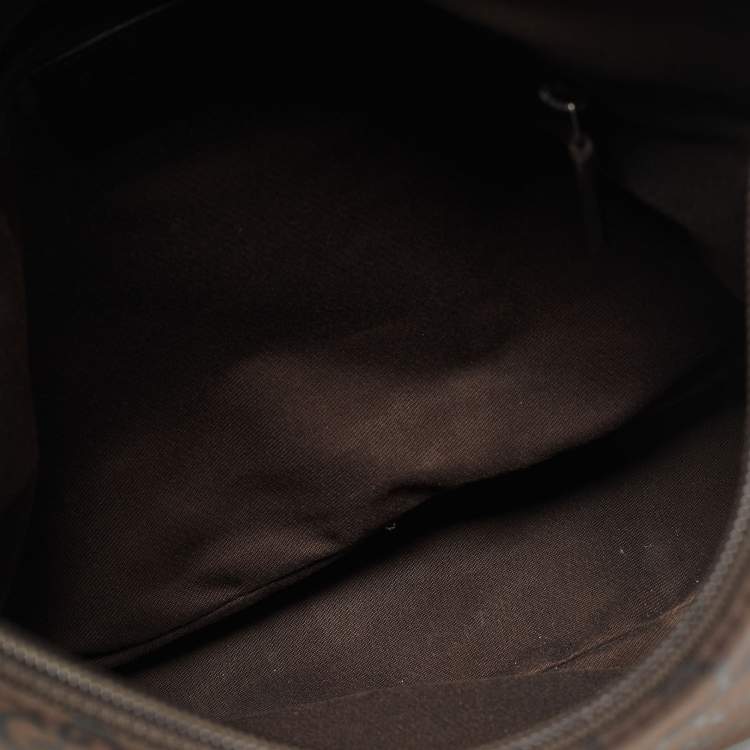 Pre Owned Gucci Dark Brown GG Nylon Hobo