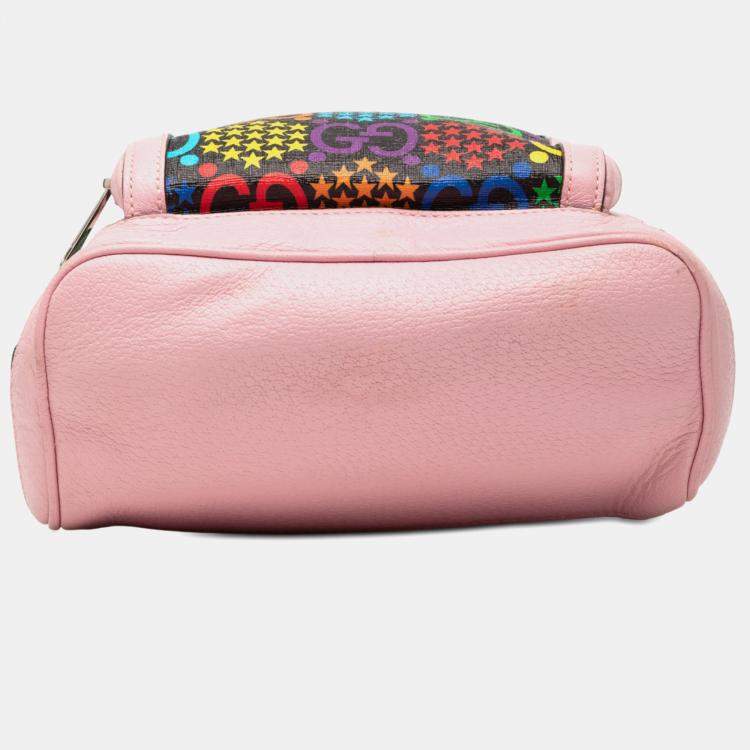 Pre Owned Gucci Pink GG Supreme Psychedelic Backpack