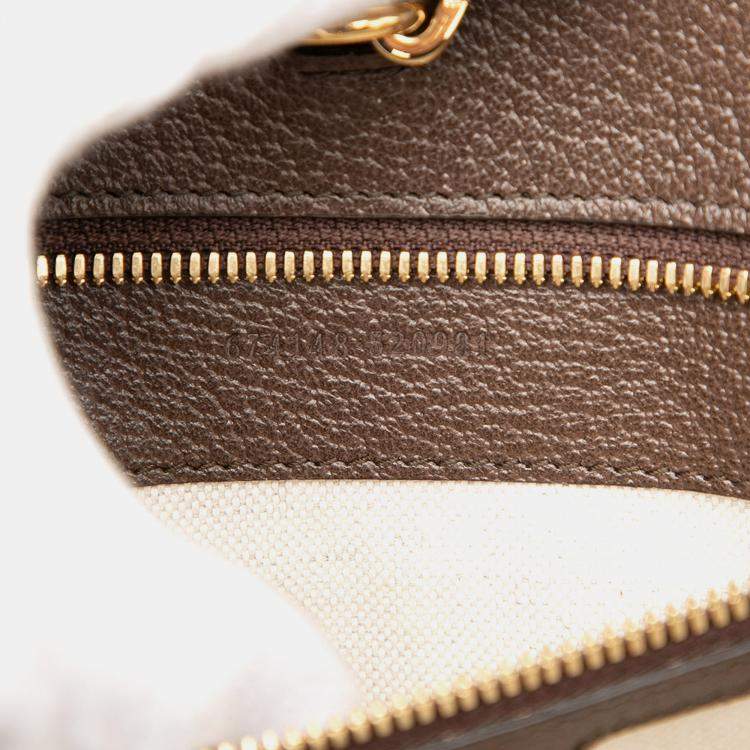 Pre Owned Gucci Brown Medium GG Supreme 100 Centum Anniversary Calfskin Retro Interlocking G Tote