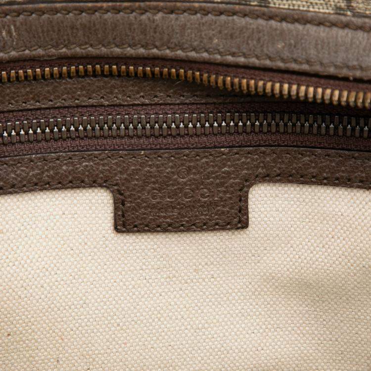 مملوكة مسبقًا Gucci Brown Small GG Supreme Ophidia Web Backpack