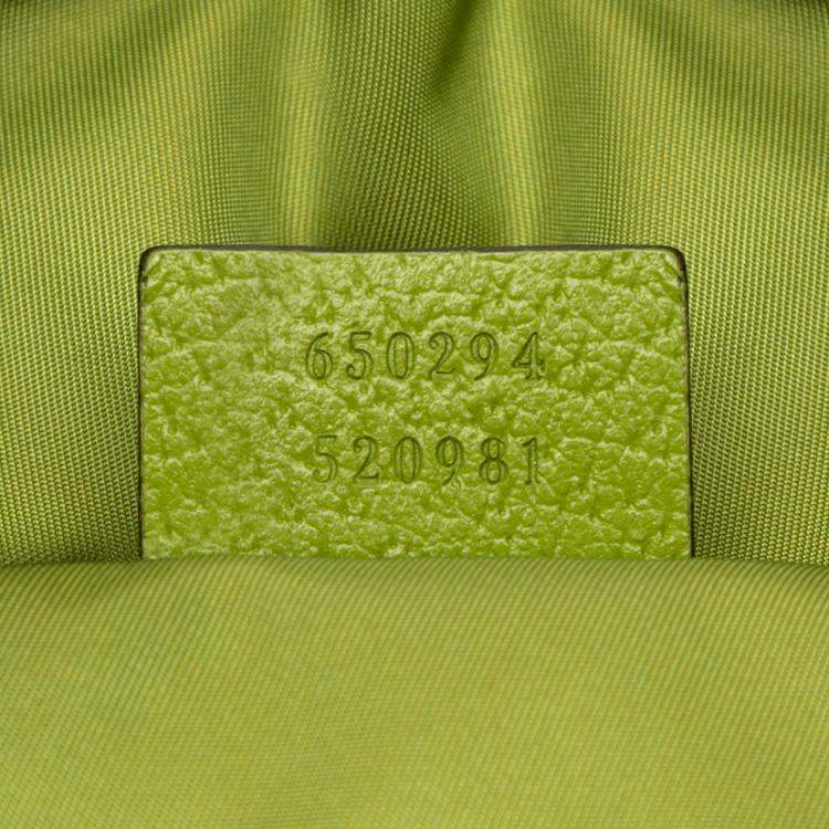 Pre Owned Gucci Green The North Face Floral Multicolor Nylon and Leather Backpack