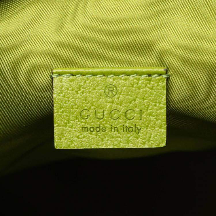 Pre Owned Gucci Green The North Face Floral Multicolor Nylon and Leather Backpack