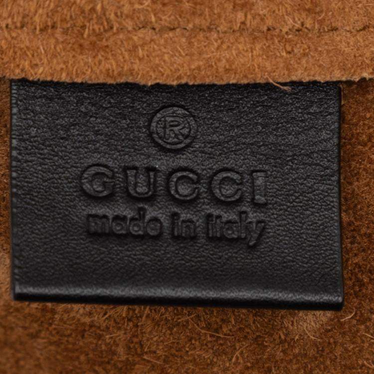 Pre Owned Gucci Brown Large Suede Ophidia Tote