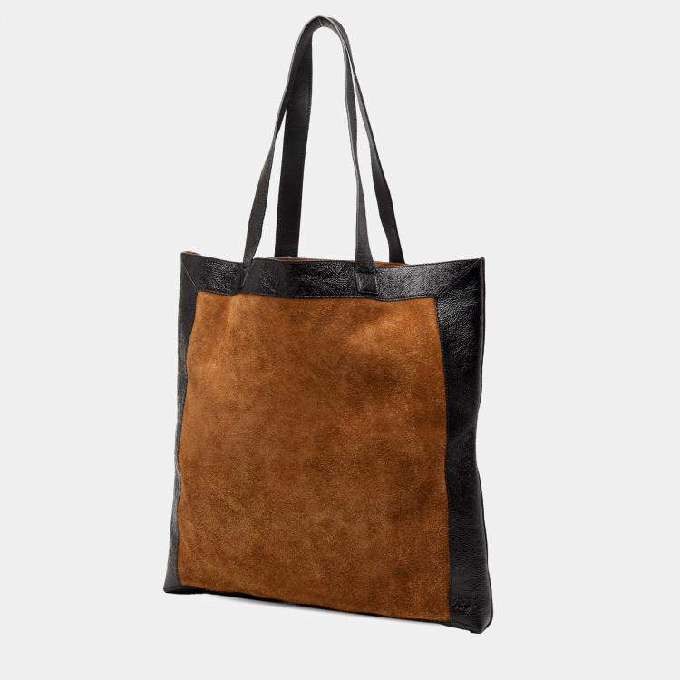 Pre Owned Gucci Brown Large Suede Ophidia Tote