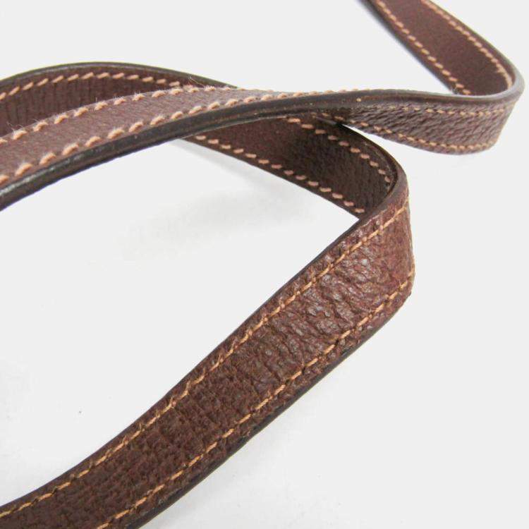 Pre Owned Gucci Lady Rock Brown Leather Handbag Shoulder Bag 