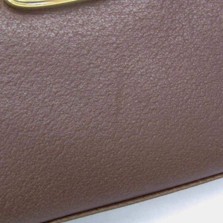 Pre Owned Gucci Lady Rock Brown Leather Handbag Shoulder Bag 