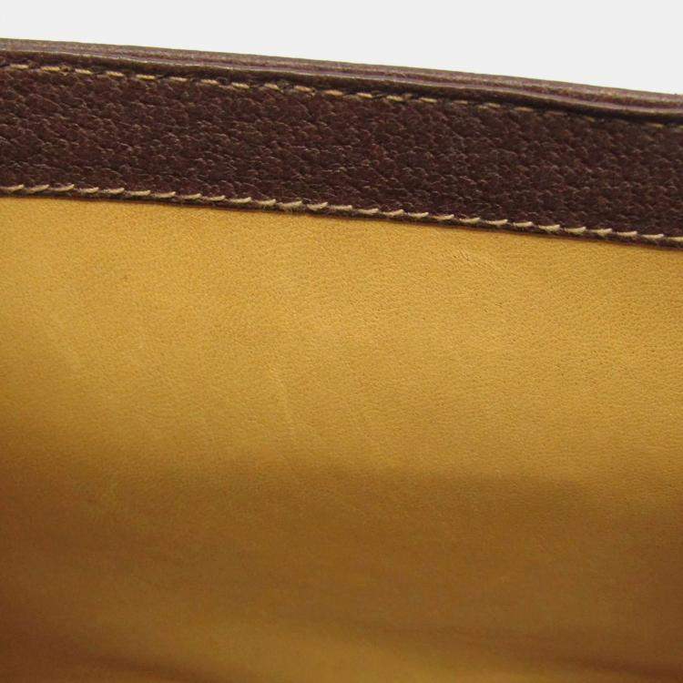 Pre Owned Gucci Lady Rock Brown Leather Handbag Shoulder Bag 