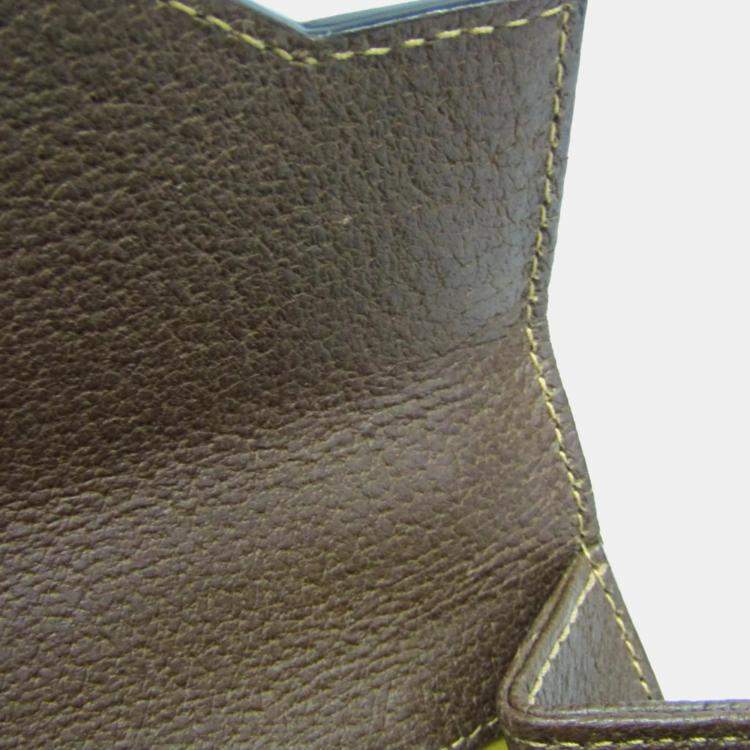 Pre Owned Gucci Lady Rock Brown Leather Handbag Shoulder Bag 