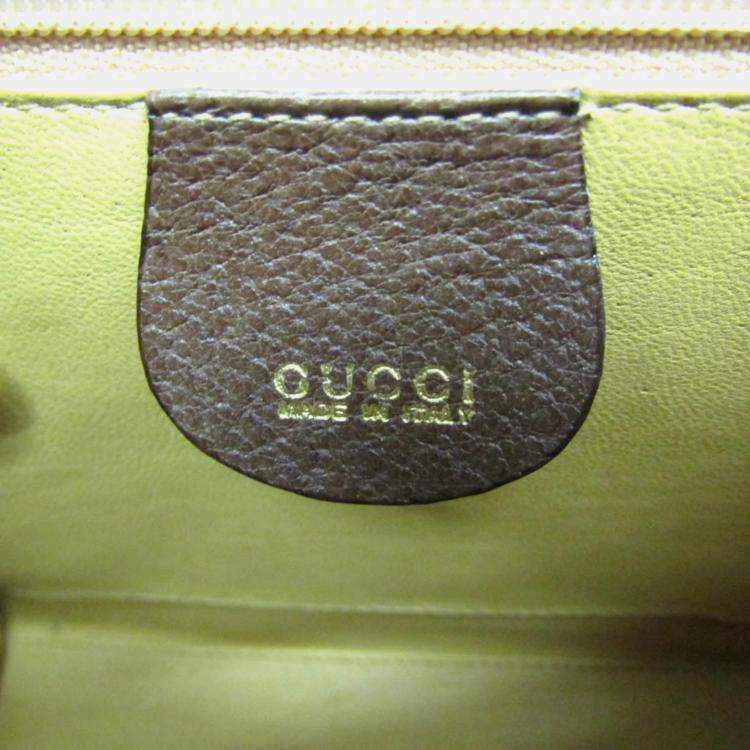 Pre Owned Gucci Lady Rock Brown Leather Handbag Shoulder Bag 