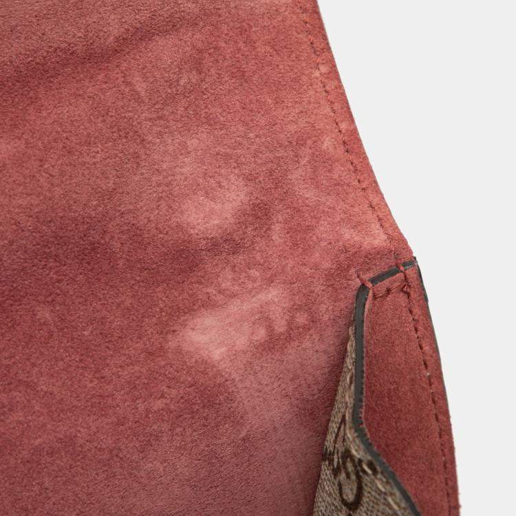 Pre Owned Gucci Brown Small GG Supreme Blooms Dionysus Shoulder Bag