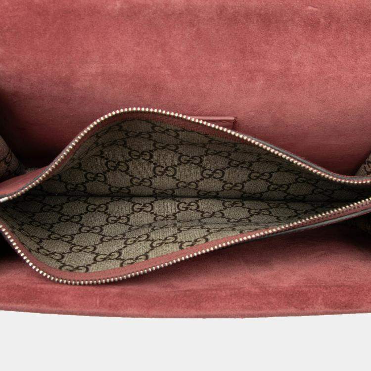 Pre Owned Gucci Brown Small GG Supreme Blooms Dionysus Shoulder Bag