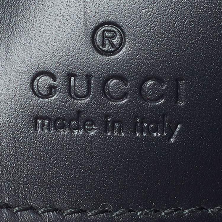 Pre Owned Gucci Black Guccissima Leather Chain Pochette