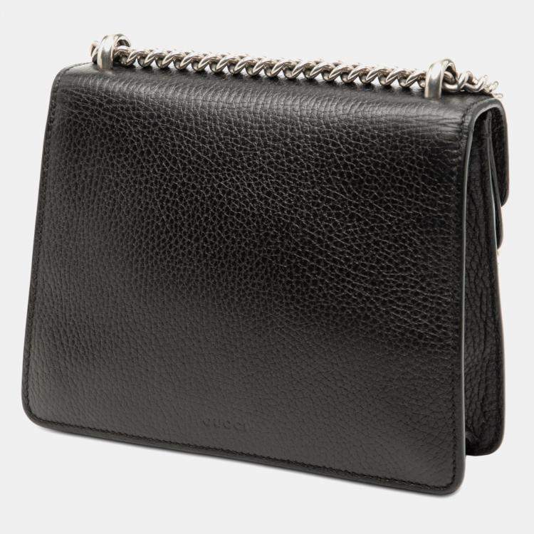 Pre Owned Gucci Black Small Leather Dionysus  Crossbody