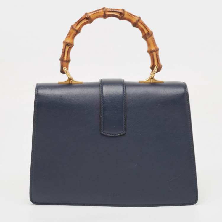 Pre Owned Gucci Tricolor Leather Medium Dionysus Bamboo Top Handle Bag