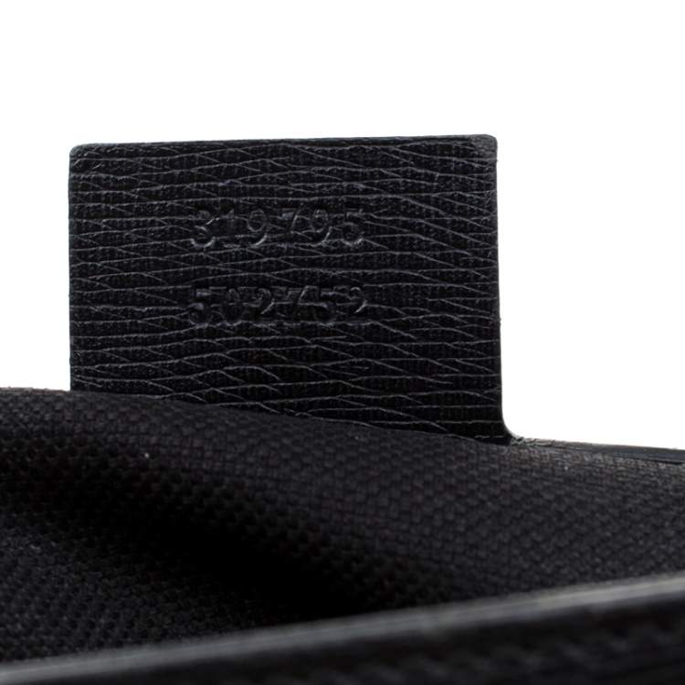 Pre Owned Gucci Black Leather Medium Bright Bit Top Handle Bag