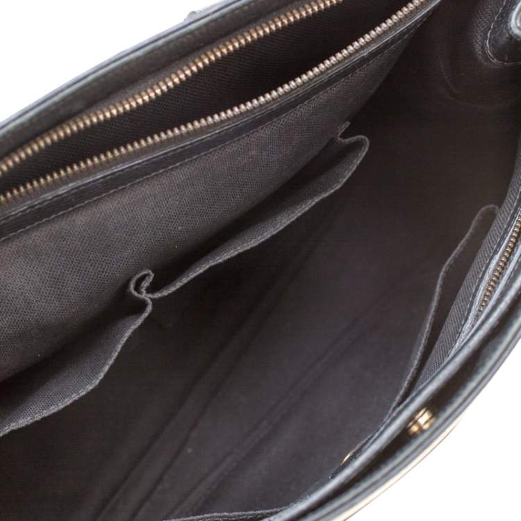 Pre Owned Gucci Black Leather Medium Bright Bit Top Handle Bag