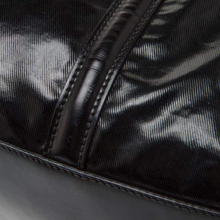 Pre Owned Gucci Black Coated Fabric Dialux Britt Boston Bag
