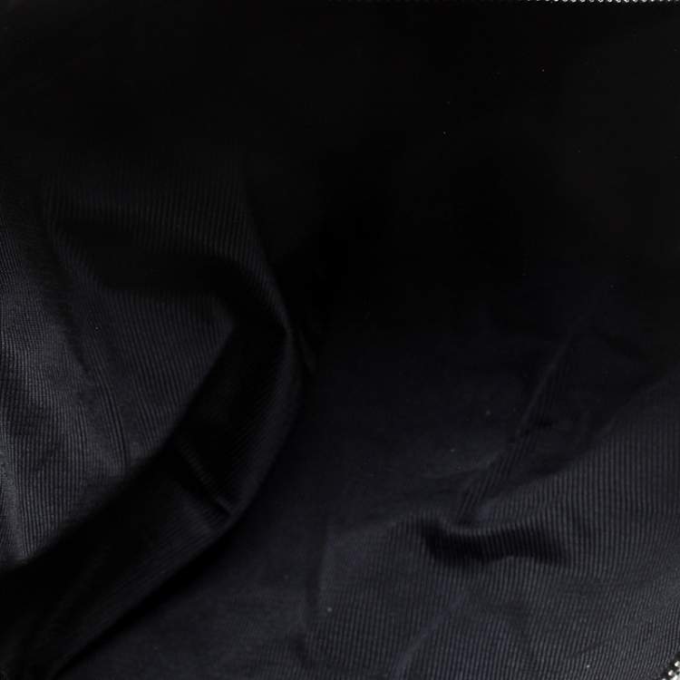 Pre Owned Gucci Black GG Canvas and Leather Boston Bag 