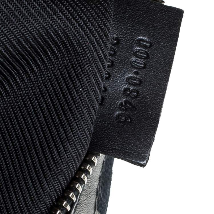 Pre Owned Gucci Black GG Canvas and Leather Boston Bag 