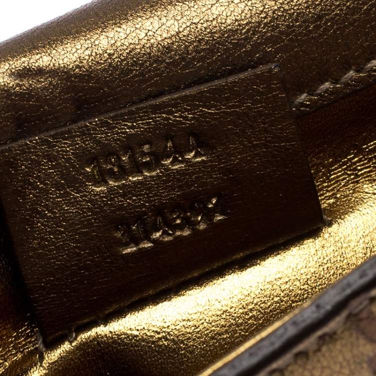 مملوكة مسبقًا Gucci Gold Guccissima Leather Romy Clutch
