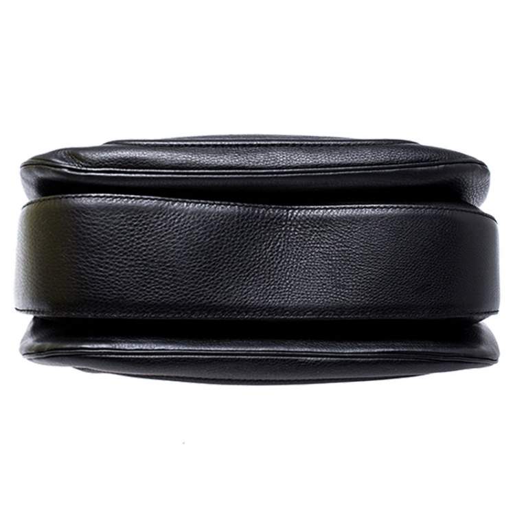Pre Owned Gucci Black Leather Large New Bamboo Tassel Top Handle Bag