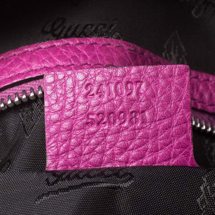 مملوكة مسبقًا Gucci Magenta GG Neoprene and Leather Medium Techno Tag Boston Bag