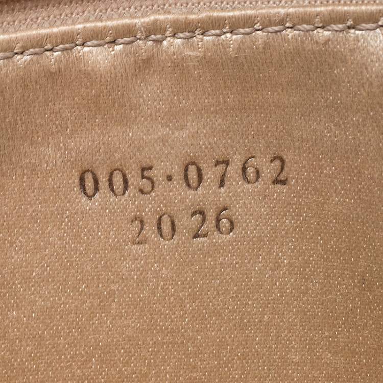 Pre Owned Gucci Light Brown Leather Wristlet Wallet