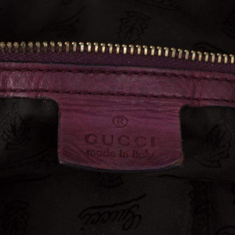 Pre Owned Gucci Red Python Hysteria Hobo