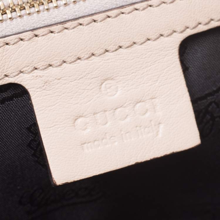 Pre Owned Gucci Beige/Brown Python and Leather Large Queen Satchel