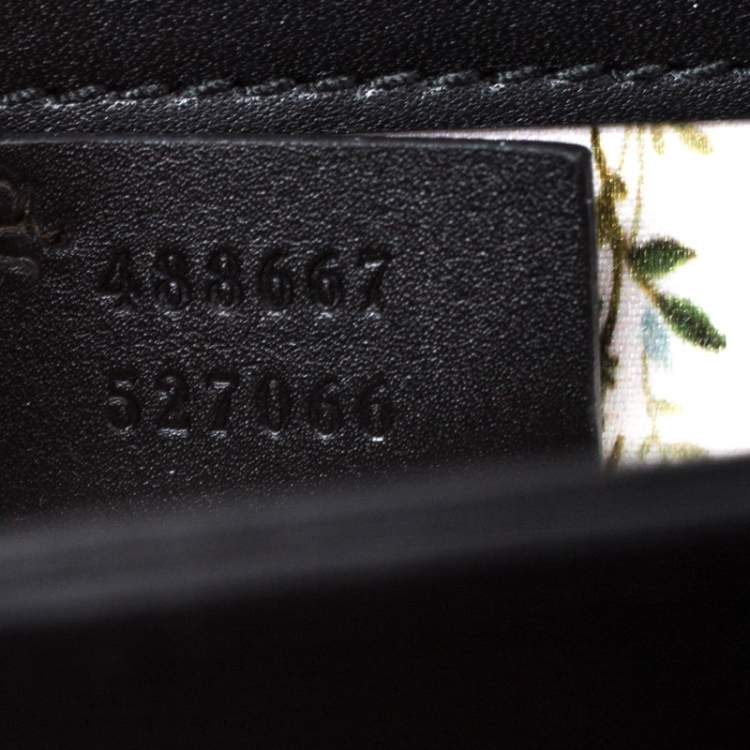 Pre Owned Gucci Black Leather Small Thiara Bamboo Top Handle Bag