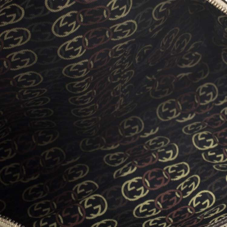 مملوكة مسبقًا Gucci Metallic Gold Leather Dialux Britt Boston Bag