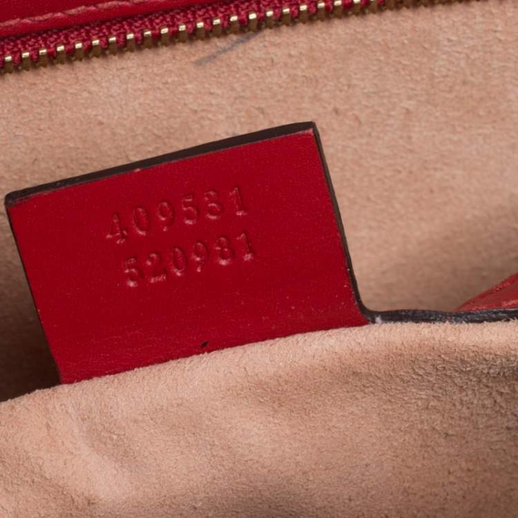 مملوكة مسبقًا Gucci Navy Blue/Red GG Supreme Top Handle Bag