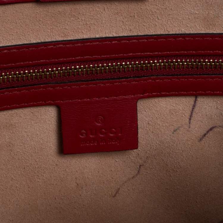 مملوكة مسبقًا Gucci Navy Blue/Red GG Supreme Top Handle Bag