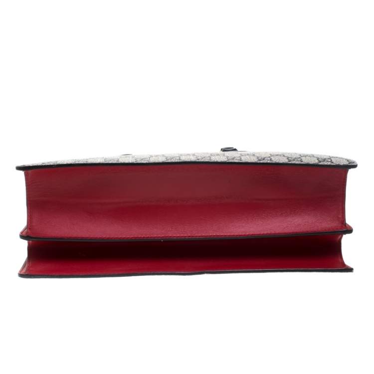 مملوكة مسبقًا Gucci Navy Blue/Red GG Supreme Top Handle Bag