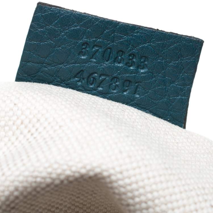 مملوكة مسبقًا Gucci Dark Green Leather Bamboo Sac Backpack 